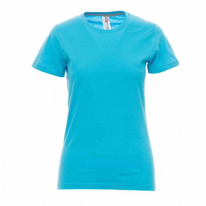TEE-SHIRT PERSONNALISABLE FEMME 'SUNSET' - bleu atoll