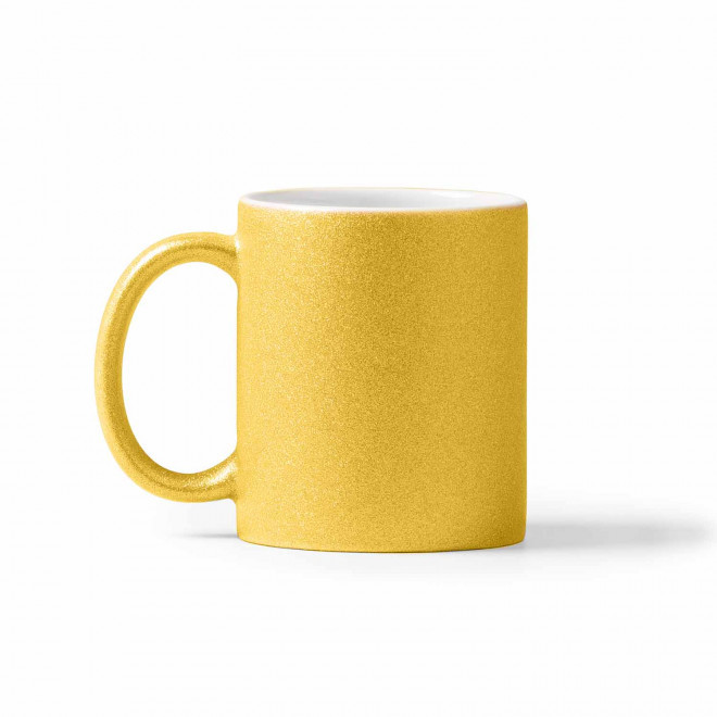 MUG EN CERAMIQUE PAILLETE 350ML  'GLIMT' - doré