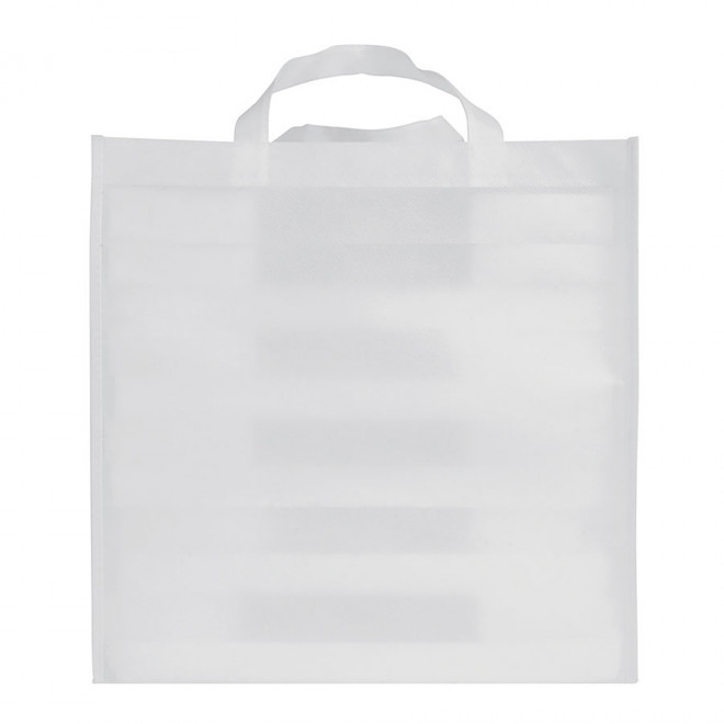 SAC À PIZZA PERSONNALISÉ EN NON-TISSÉ AVEC SOUFFLET 'MARANO' - blanc