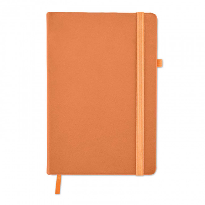 CARNET PUBLICITAIRE A5 EN PLASTIQUE RECYCLÉ 'LUGGATE PLUS' - orange