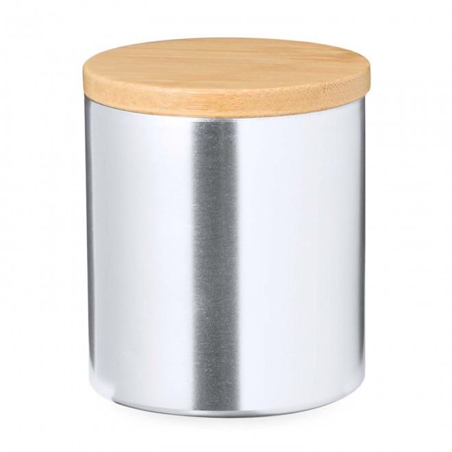 BOUGIE PARFUMEE PERSONNALISABLE METAL 'VELA' - argenté