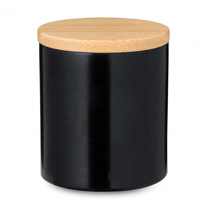 BOUGIE PARFUMEE PERSONNALISABLE METAL 'VELA' - noir