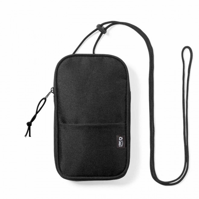 SACOCHE POUR TELEPHONE PERSONNALISABLE 'LININO' - noir