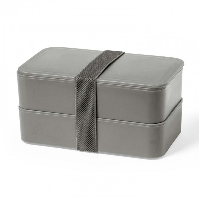 LUNCH BOX PERSONNALISABLE 'DOPPITA DOUBLE COLOR' - gris