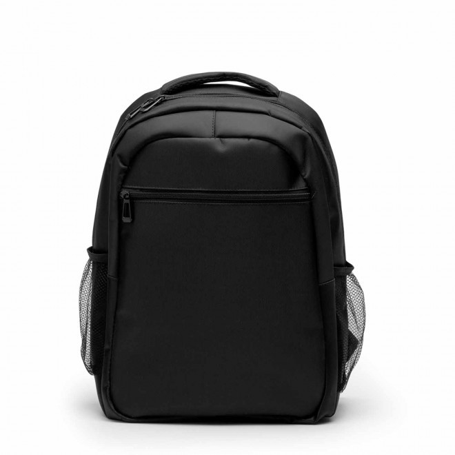 SAC A DOS PERSONNALISABLE EN NYLON RECYCLE 'BIXOU' - noir