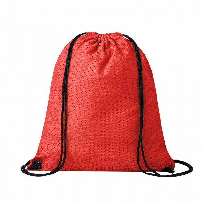 SAC A DOS PERSONNALISABLE CORDELETTE POLYESTER 'ALIXOU' - rouge