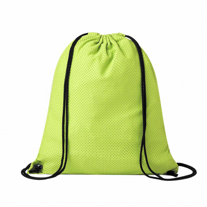 SAC A DOS PERSONNALISABLE CORDELETTE POLYESTER 'ALIXOU' - vert clair