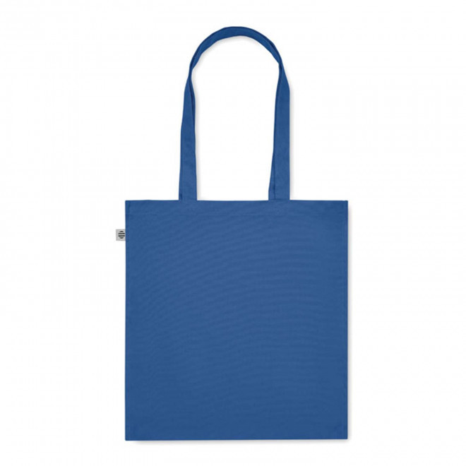 SAC SHOPPING PERSONNALISABLE SOUFFLET COTON BIO 'FABIO 220' - bleu royal
