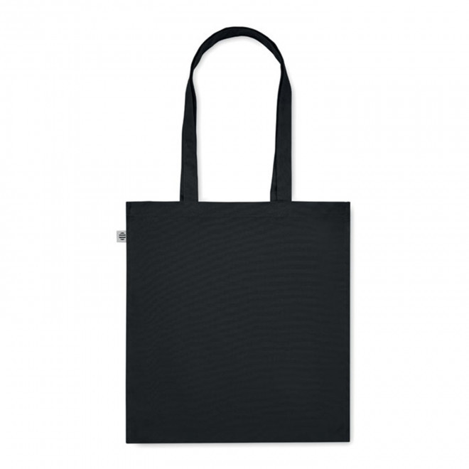 SAC SHOPPING PERSONNALISABLE SOUFFLET COTON BIO 'FABIO 220' - noir