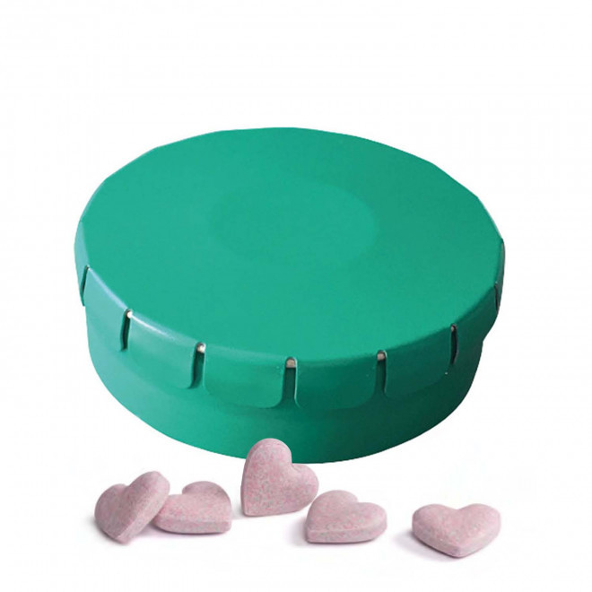 BOITE A BONBONS COEUR PERSONNALISABLE 'CLIC CLAC' - vert