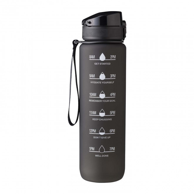 GOURDE PERSONNALISABLE EN RPET 1L 'DAYLY' - noir