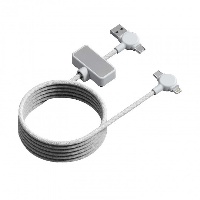 CABLE MAGNETIQUE 100W PERSONNALISABLE 'MAGDA' - blanc
