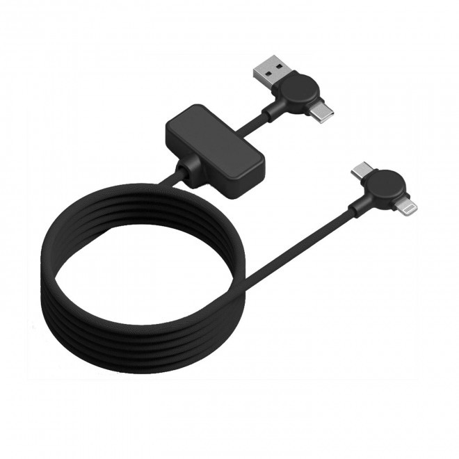 CABLE MAGNETIQUE 100W PERSONNALISABLE 'MAGDA' - noir