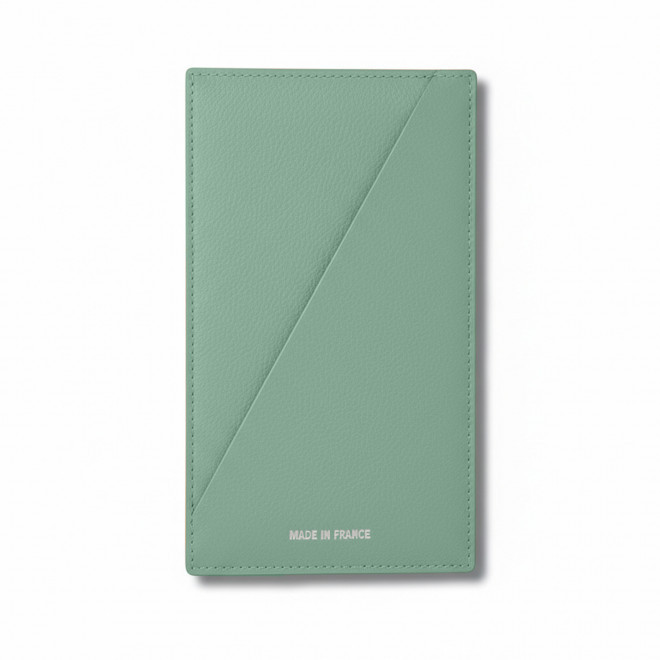 PORTE ADDITION EN CUIR PERSONNALISABLE 'LANOTE' - vert eau