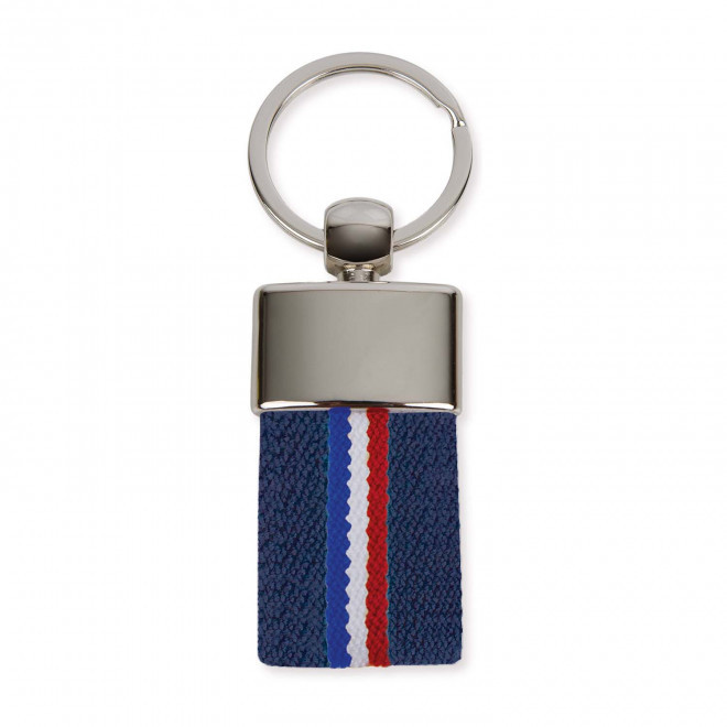 PORTE CLE PERSONNALISABLE FRANCE 'SUPPORTY' - bleu marine