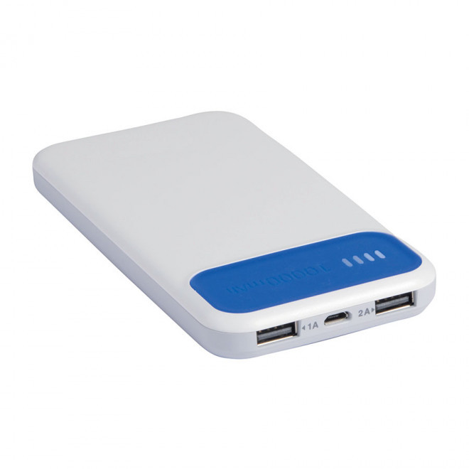 BATTERIE DE SECOURS 10 000 MAH PERSONNALISÉE 'MAX ENERGY' - bleu