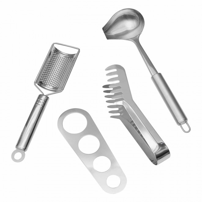 SET USTENSILES A SPAGHETTI PERSONNALISABLE 'DIPASTA' - argenté