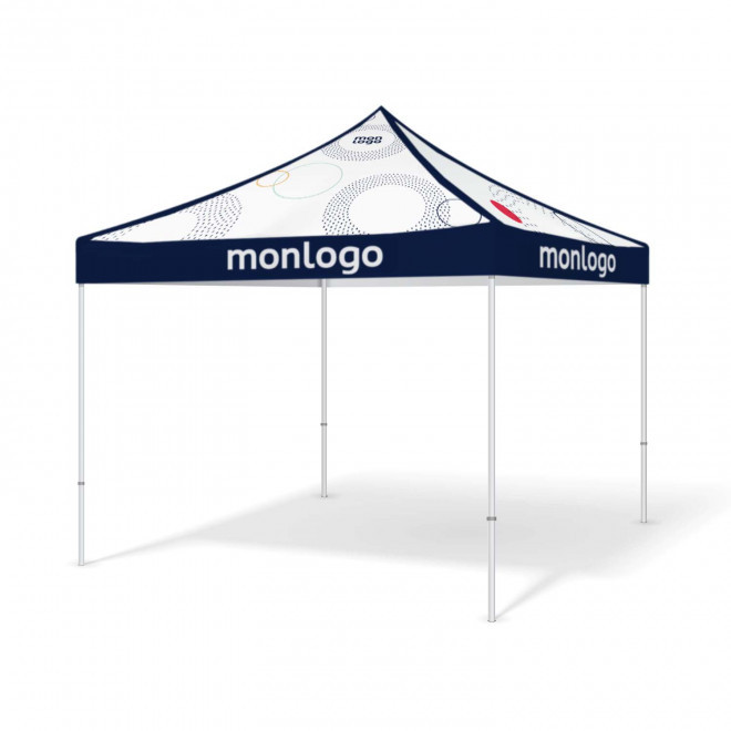 TENTE/ BARNUM PERSONNALISABLE AVEC PIEDS REGLABLES 'KELTA' - blanc 3x3 m