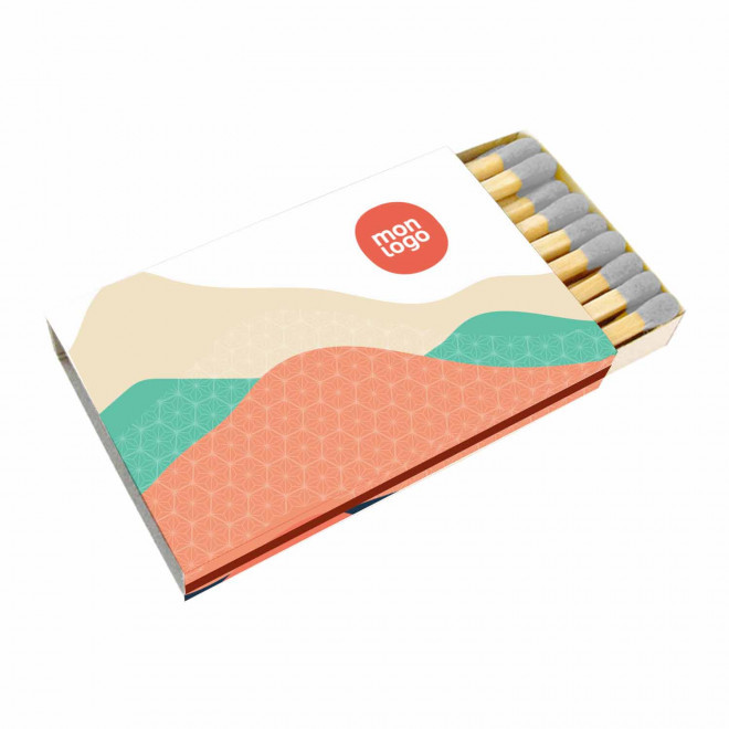 BOITE D ALLUMETTES PERSONNALISABLE 'ETNA 20' - tête blanche