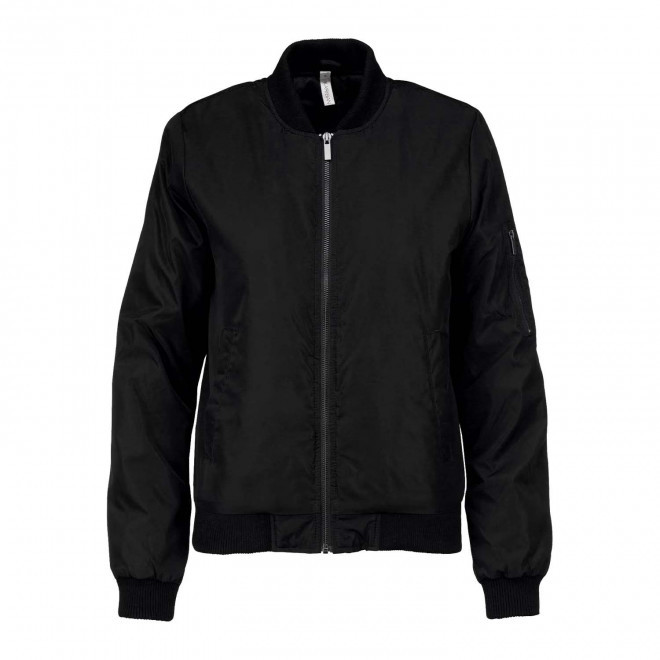VESTE BOMBER FEMME PERSONNALISABLE 'JET STREAM' - noir