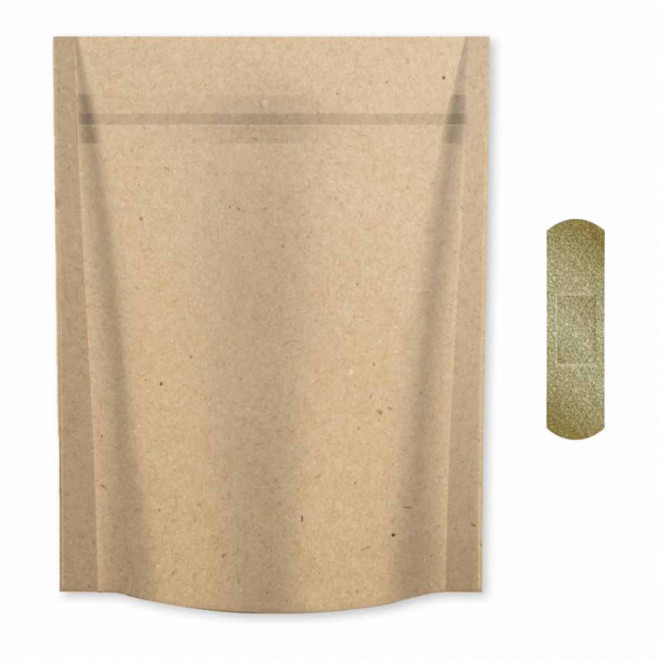 PANSEMENTS POCHETTE KRAFT PERSONNALISABLE 'PENSA 10' - glitter