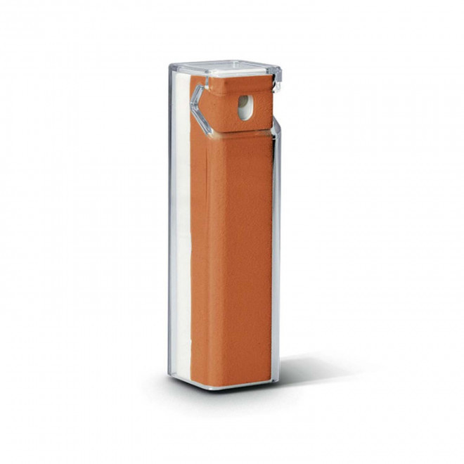 RAPIDE 4J - SPRAY NETTOYANT POUR ECRAN AVEC SUPPORT DE TELEPHONE PERSONNALISABLE 'CLEANTEL' - orange