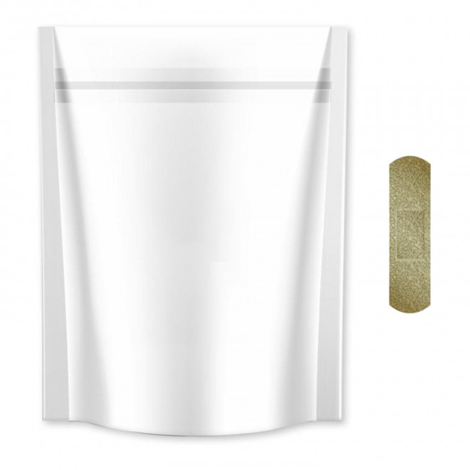 PANSEMENTS POCHETTE BLANC PERSONNALISABLE 'PENSA 10' - glitter