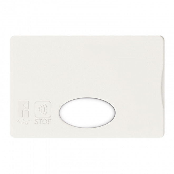 RAPIDE 4J - ETUI CARTE PERSONNALISABLE ANTI RFID 'LINZ'  - blanc