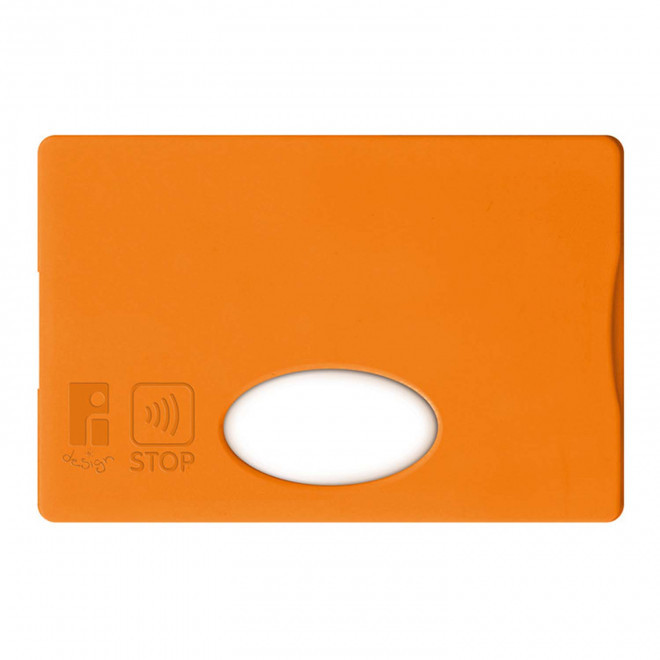 RAPIDE 4J - ETUI CARTE PERSONNALISABLE ANTI RFID 'LINZ'  - orange