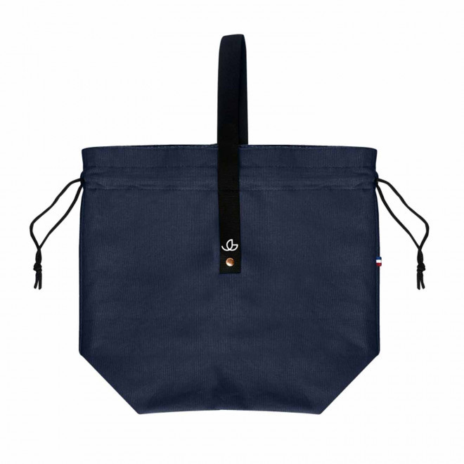SAC COTON PERSONNALISABLE DEJEUNER MIF 150 GR/M² 'MAEL' - bleu marine