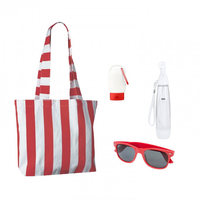 SET SAC ET ACCESSOIRES PERSONNALISABLE 'QUECALOR' - rouge