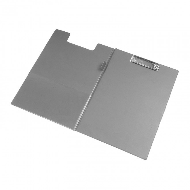 PORTE-BLOC AVEC RABAT A4 PERSONNALISÉ 'STOCKTON' - gris