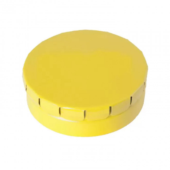 BOÎTE À BONBONS PUBLICITAIRE 'CLIC CLAC EUROPE' - jaune