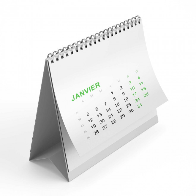CALENDRIER CHEVALET 'EASEL CARRE' - vert