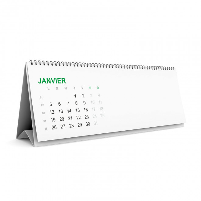 CALENDRIER CHEVALET PERSONNALISABLE 'EASEL RECYCLE'  - vert