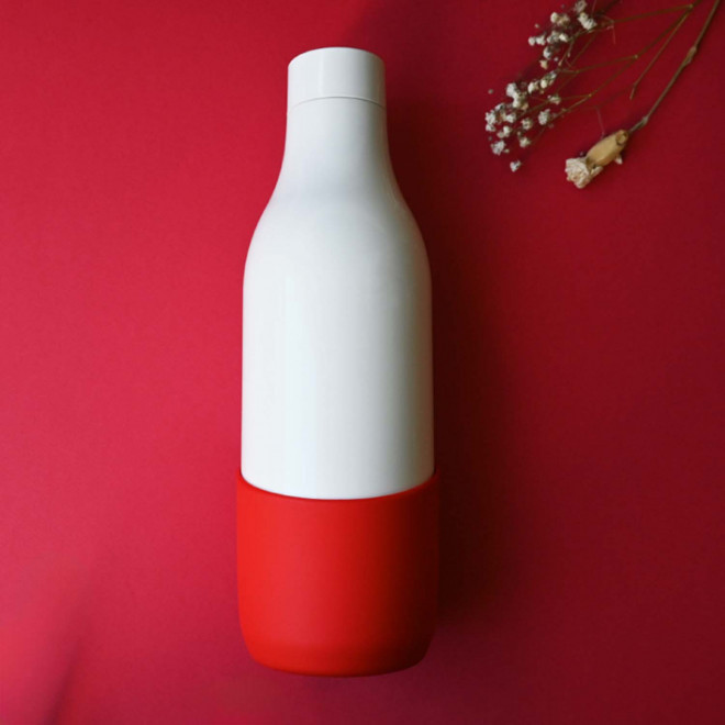 BOUTEILLE ISOTHERME PERSONNALISABLE MIF 500ML 'USTRAL' - rouge