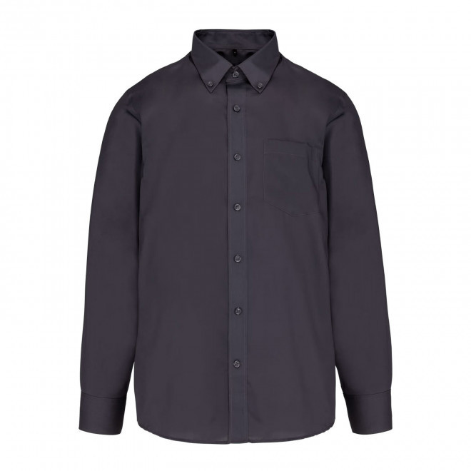 CHEMISE HOMME PERSONNALISABLE SANS REPASSAGE 'IMPEC' - gris foncé