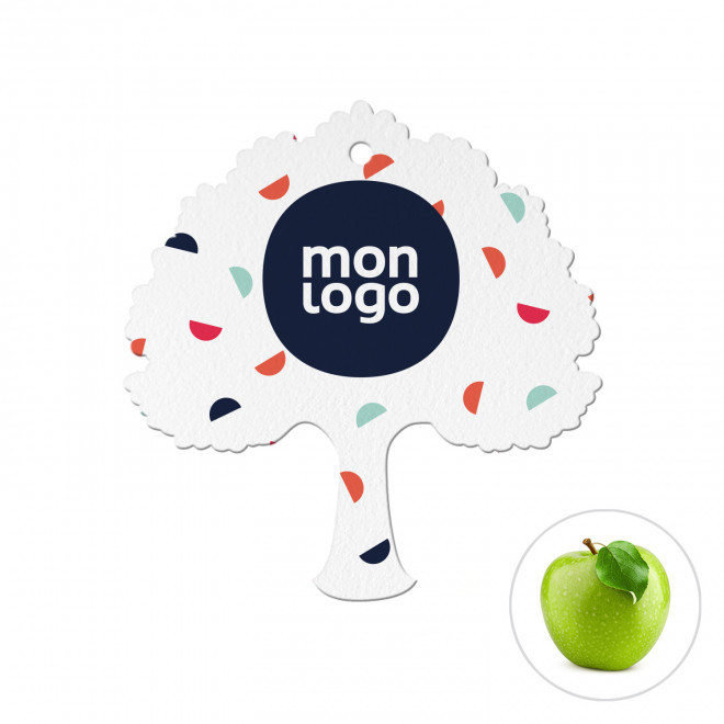 DESODORISANT VOITURE PERSONNALISABLE 'KENDO ARBRE' - pomme