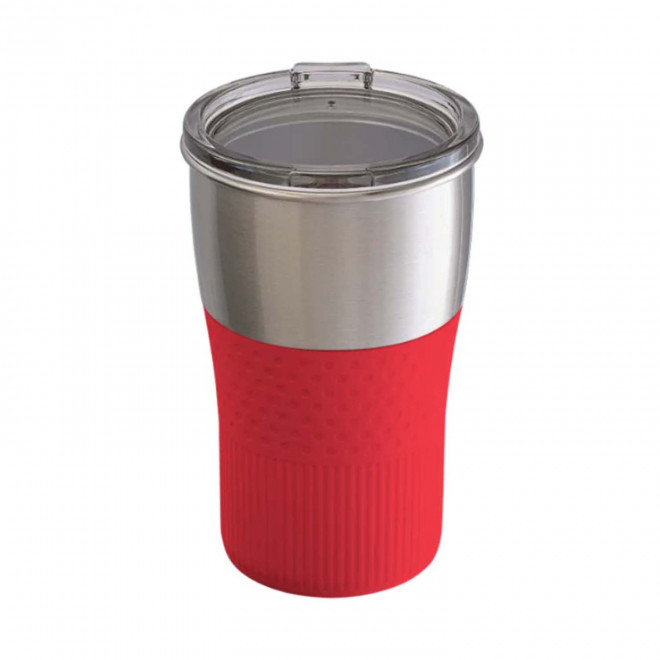 MUG PERSONNALISABLE EN ACIER RECYCLE 'CORPA' - rouge