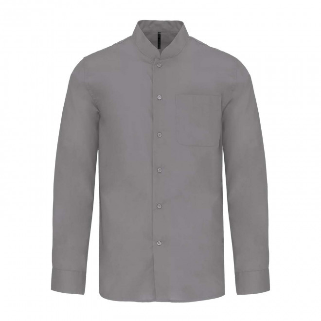 CHEMISE HOMME MAO PERSONNALISABLE 'MAO COLAR' - gris foncé