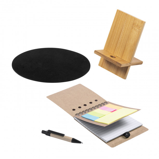 SET ACCESSOIRES DE BUREAU PERSONNALISABLE 'STARTERPACK' - noir