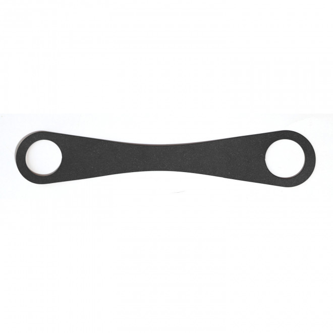 LANIERE GOURDE EN CUIR RECYCLE PERSONNALISABLE MIF 'BOTIA' - gris anthracite