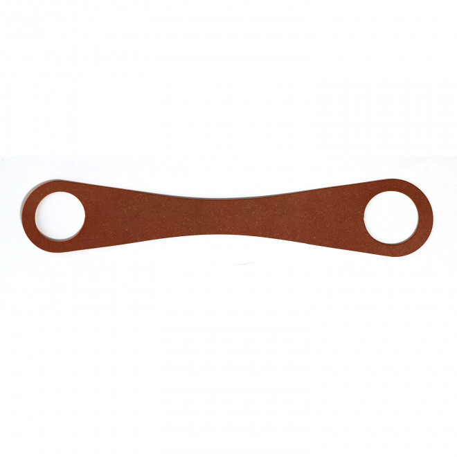 LANIERE GOURDE EN CUIR RECYCLE PERSONNALISABLE MIF 'BOTIA' - terracotta