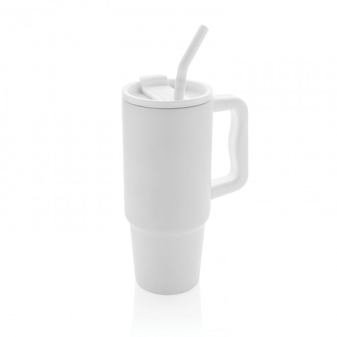 MUG ISOTHERME PERSONNALISABLE 900ML 'TENDENZI INOX' - blanc
