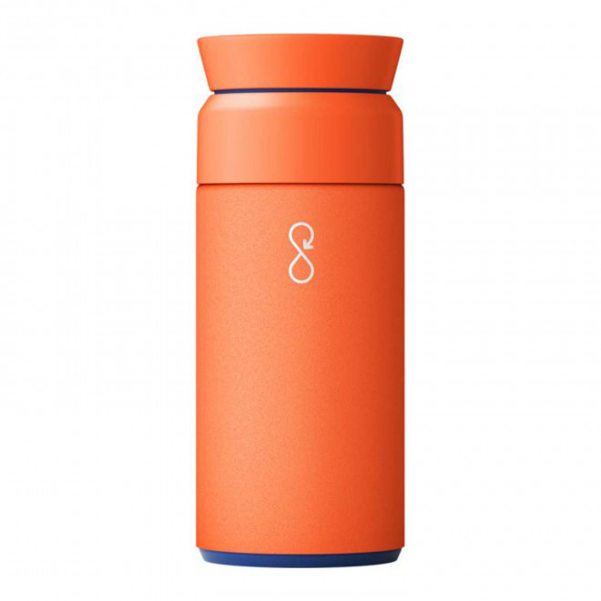 BOUTEILLE ISOTHERME 350 ML PERSONNALISABLE 'OCEAN BLUE' - orange