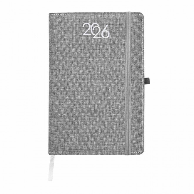 AGENDA SEMAINIER R-PET PERSONNALISABLE 'AGOSTO' - gris