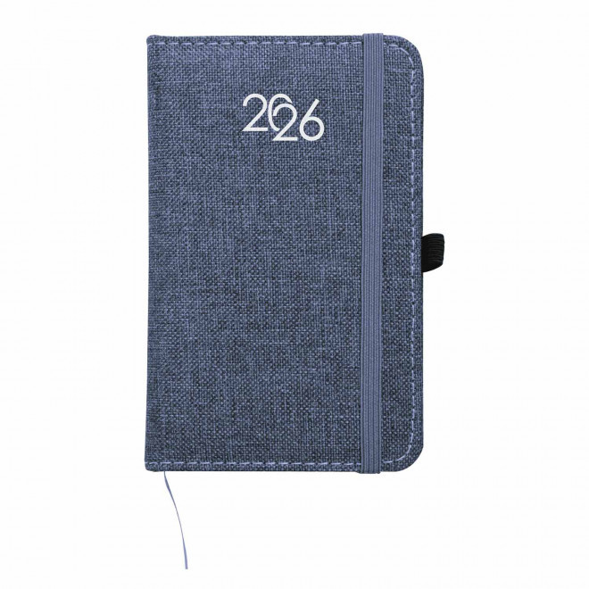 AGENDA SEMAINIER R-PET PUBLICITAIRE 'AGOSTO MINI' - bleu