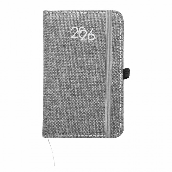 AGENDA SEMAINIER R-PET PUBLICITAIRE 'AGOSTO MINI' - gris