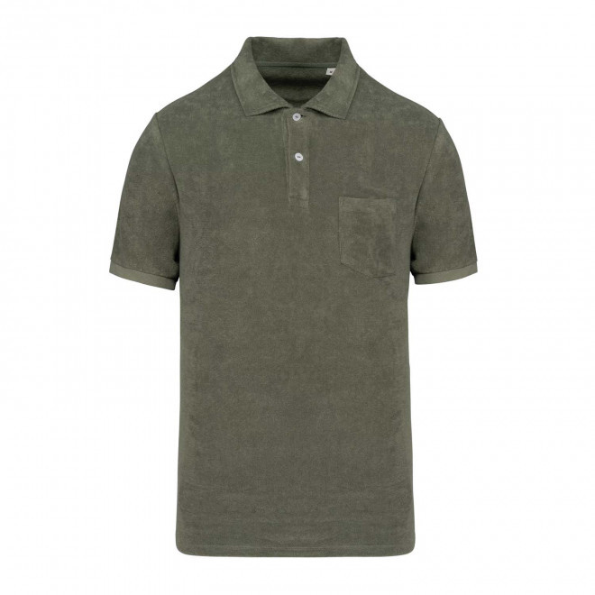 POLO EPONGE HOMME PERSONNALISABLE 'SPONGE SPIRIT' - kaki foncé