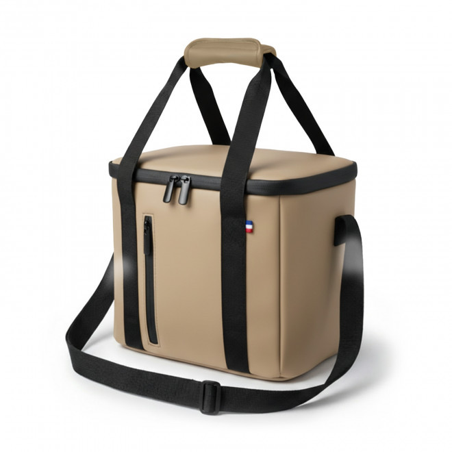 SAC ISOTHERME PERSONNALISABLE PU ORIGINE FRANCE 'ANTHONY' - beige
